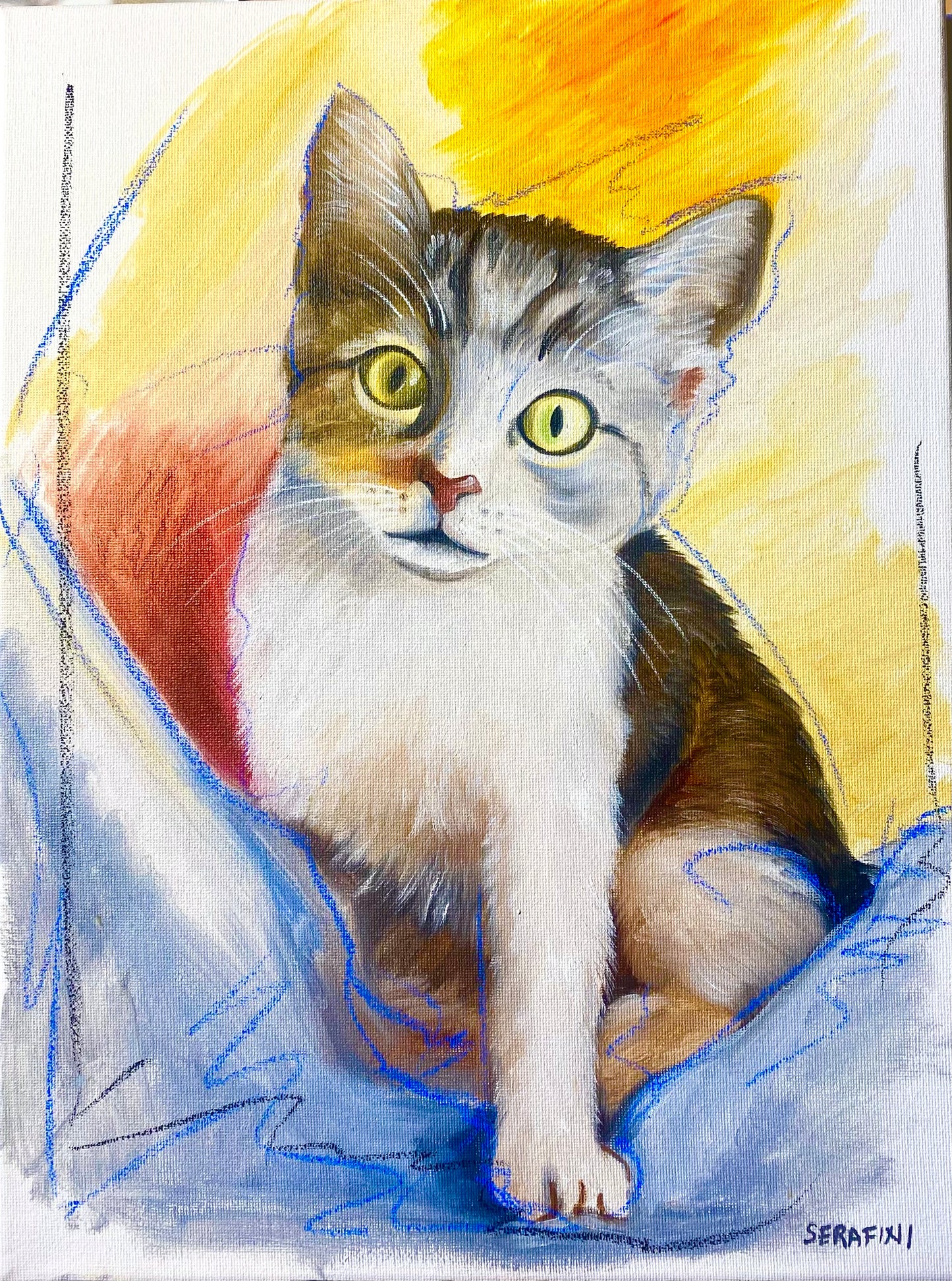 Ritratto Personalizzato del Tuo Cane o Gatto - Dipinto ad Olio su Tela