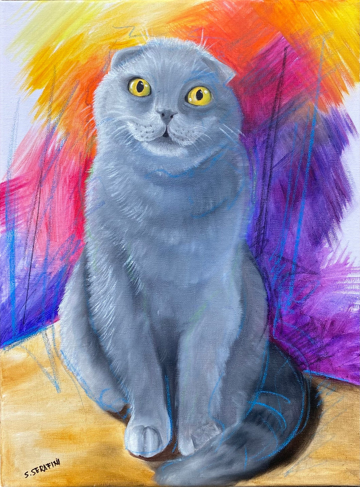 Ritratto Personalizzato del Tuo Cane o Gatto - Dipinto ad Olio su Tela