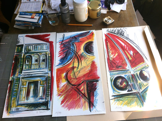 Lito-dinamiche - Cartella di 3 Litografie Originali a Tiratura Limitata 1/99